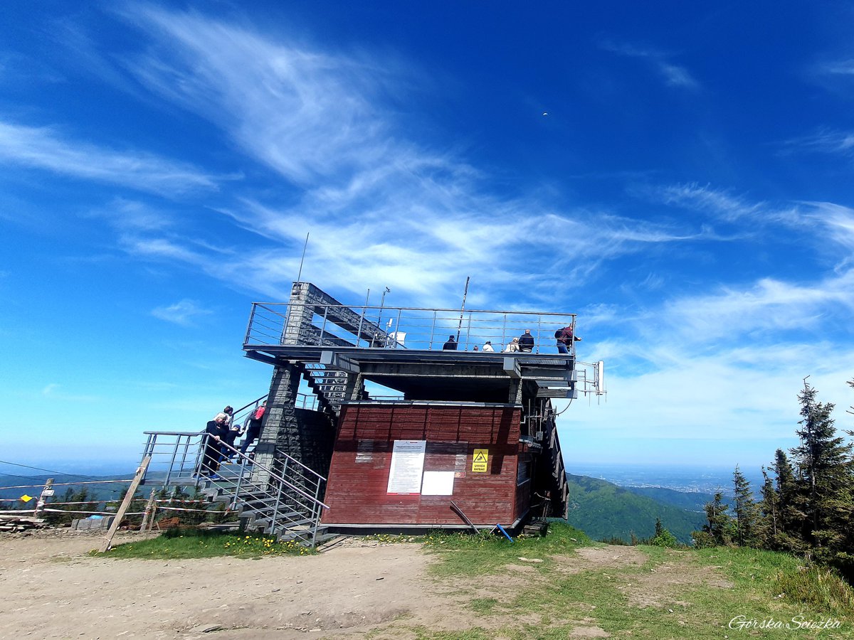 Skrzyczne: Podest widokowy na Skrzycznym