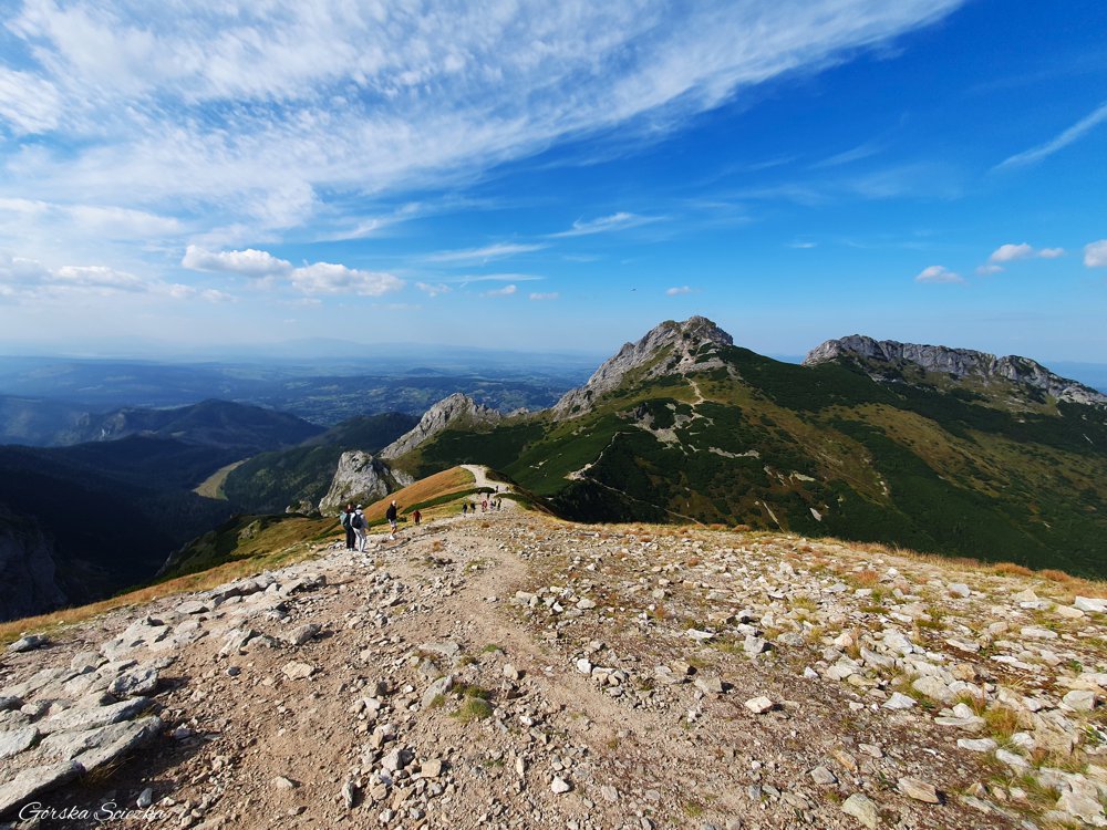 Czerwone Wierchy: Giewont podczas zejścia z Kopy Kondrackiej