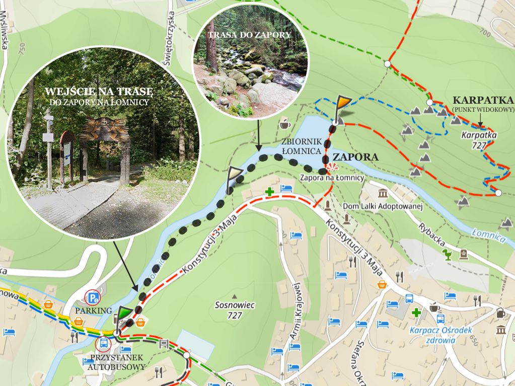 Zapora na Łomnicy w Karpaczu: Trasa do Zapory na Łomnicy