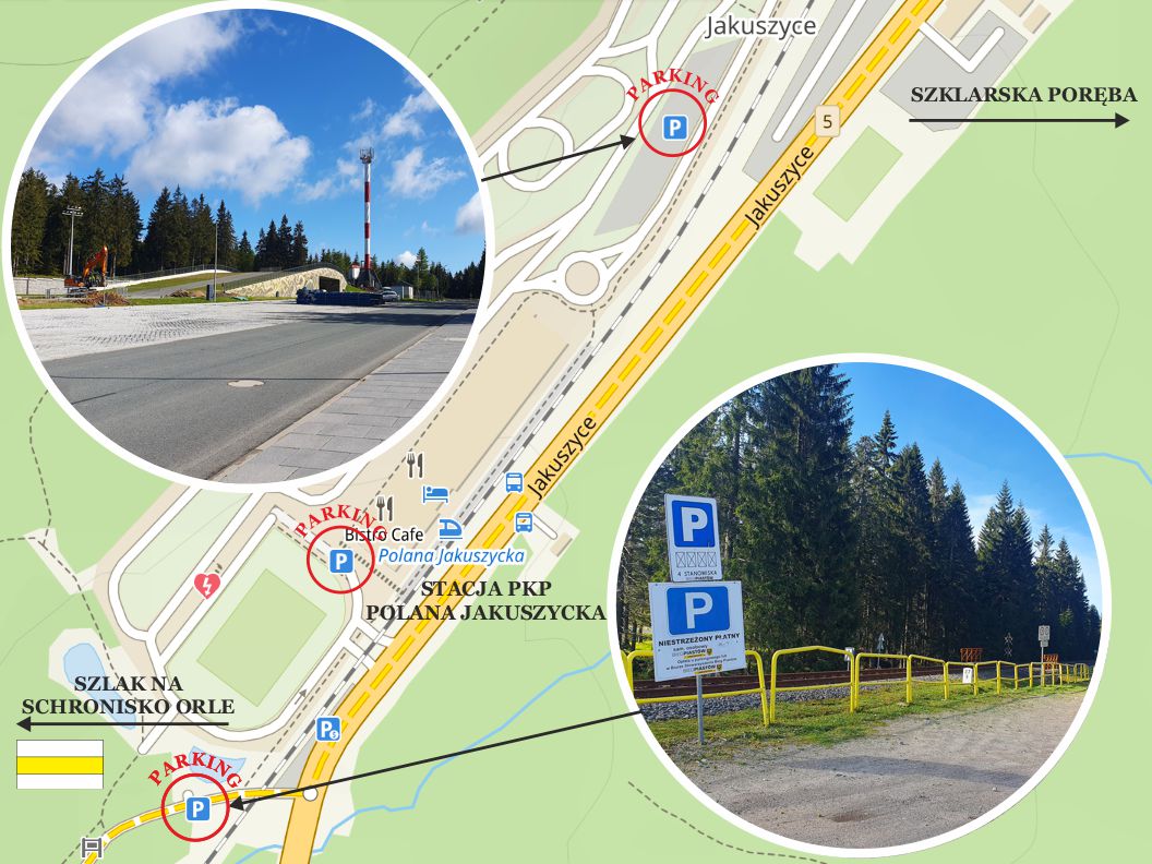 Polana Jakuszycka - parkingi