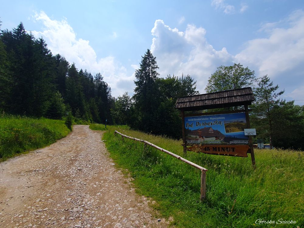 Durbaszka i Schronisko pod Durbaszką: Początek trasy na Durbaszkę