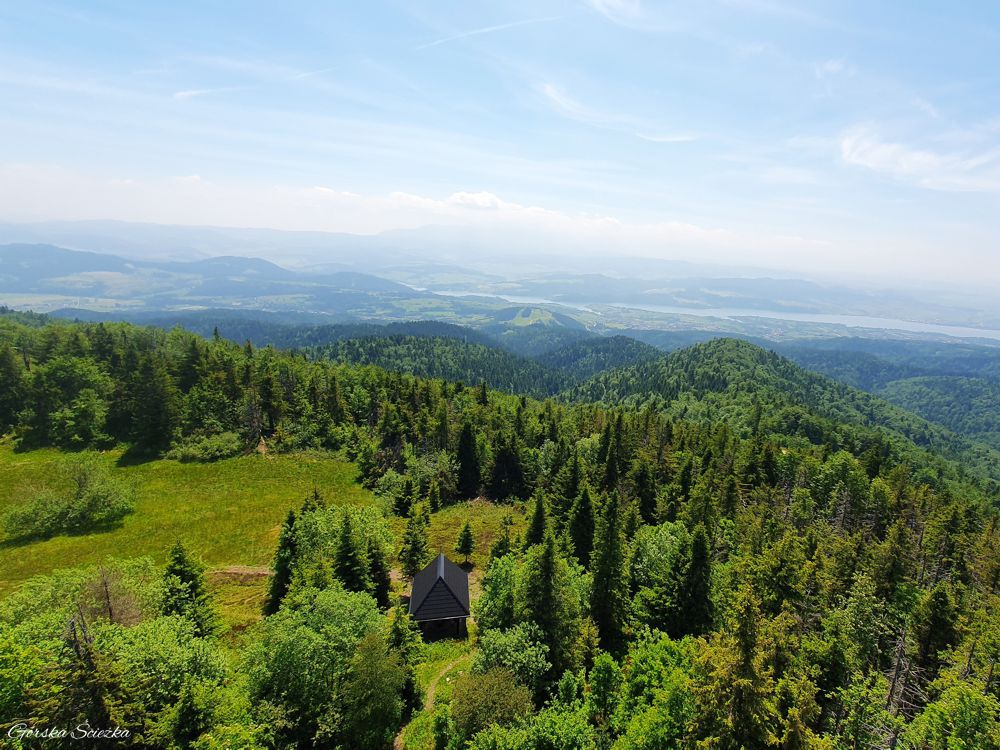 Lubań szczyt: Panorama z wieży widokowej