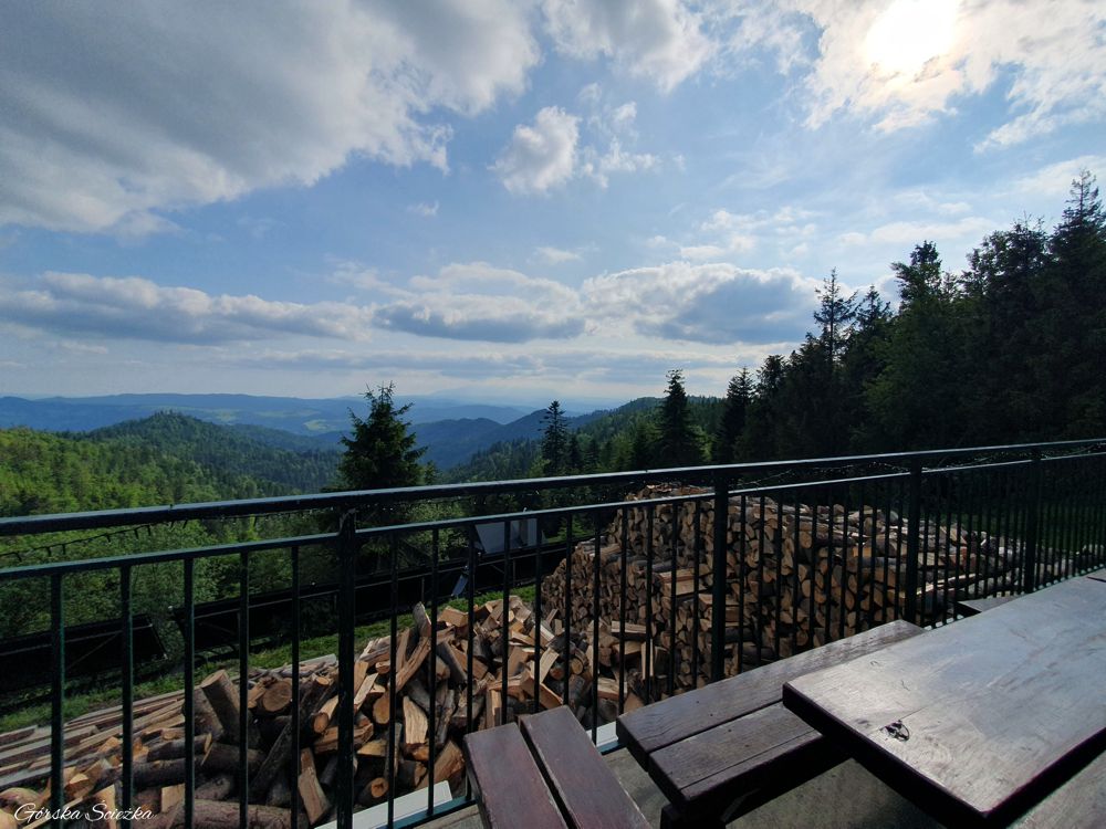 Przehyba: Panorama ze Schroniska PTTK na Przehybie