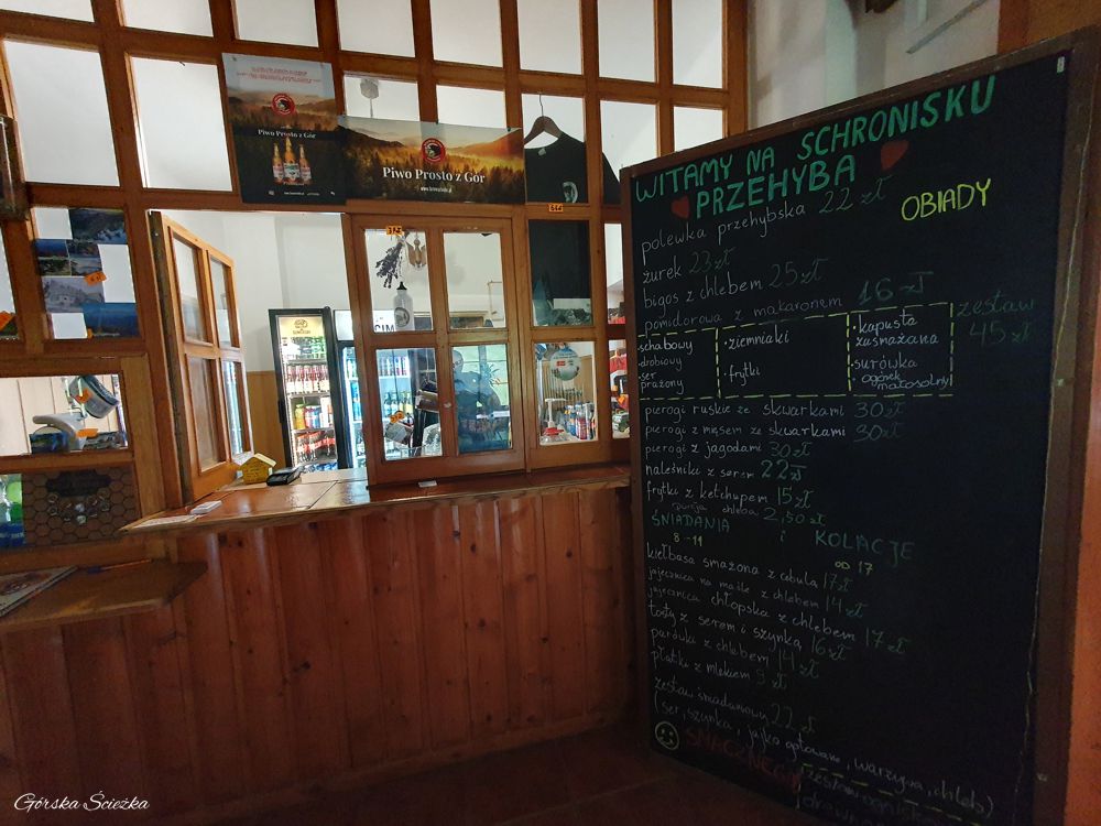 Przehyba: Bufet w Schronisku PTTK na Przehybie