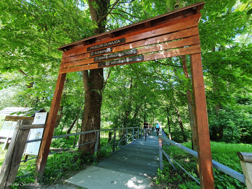 Szczawnica-Czerwony Klasztor: Mostek na końcu trasy pieszo-rowerowej