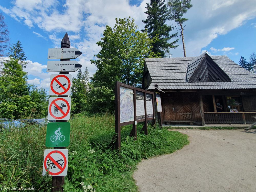 Hala Gąsienicowa z Brzezin: Kasa Tatrzańskie Parku Narodowego