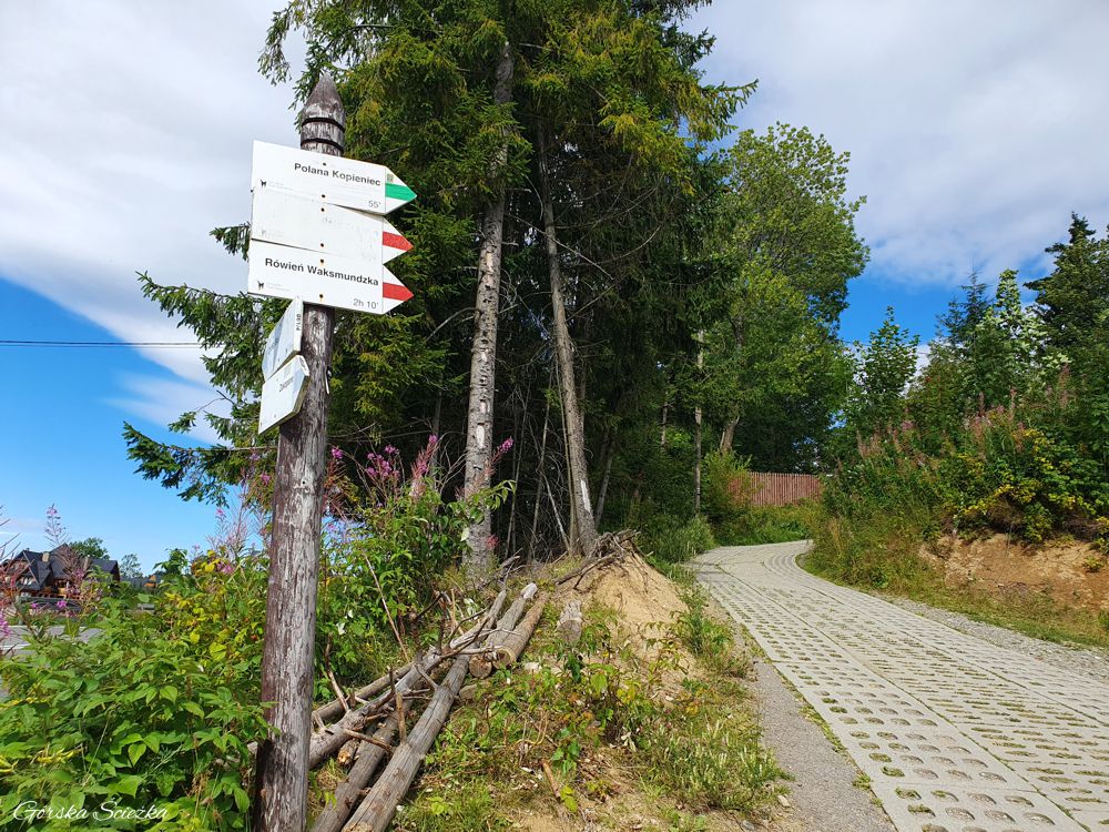 Wielki Kopieniec: Początek szlaku na szczyt Wielkiego Kopieńca