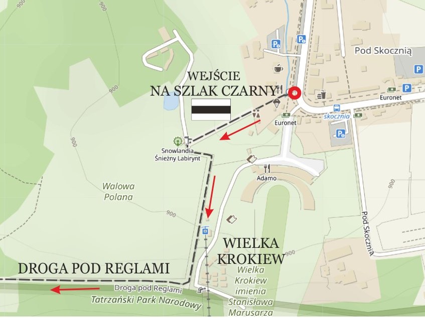 Trasa od skoczni do Doliny Strążyskiej