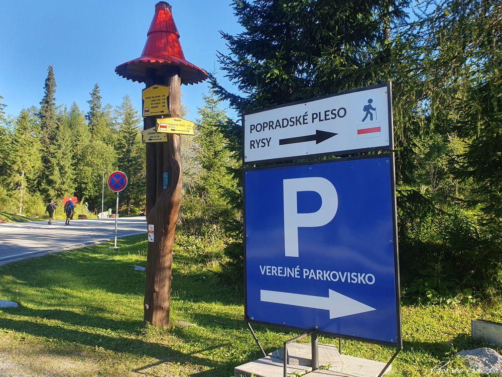 Popradzki Staw (szlak czerwony): Początek szlaku czerwonego