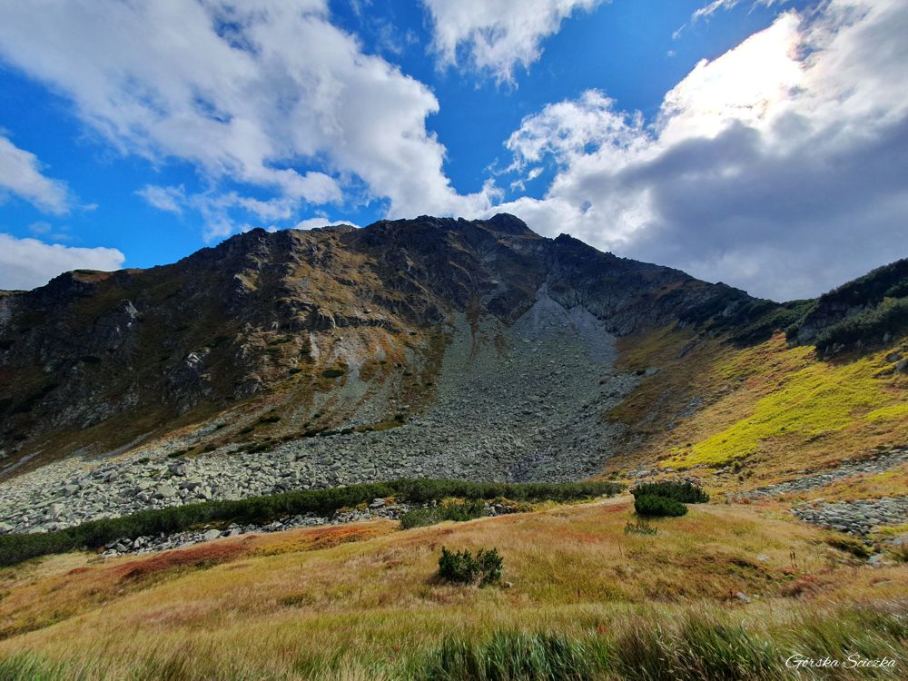 Świstówka Roztocka - z Doliny Pięciu Stawów do Morskiego Oka: Zbocze Opalonego wierchu podczas zejścia