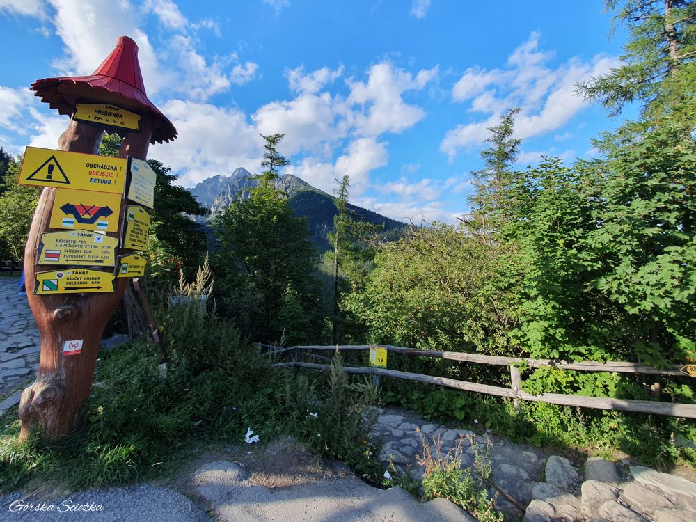 Wodospady Zimnej Wody: Początek szlaku zielonego do Wodospadów Zimnej Wody