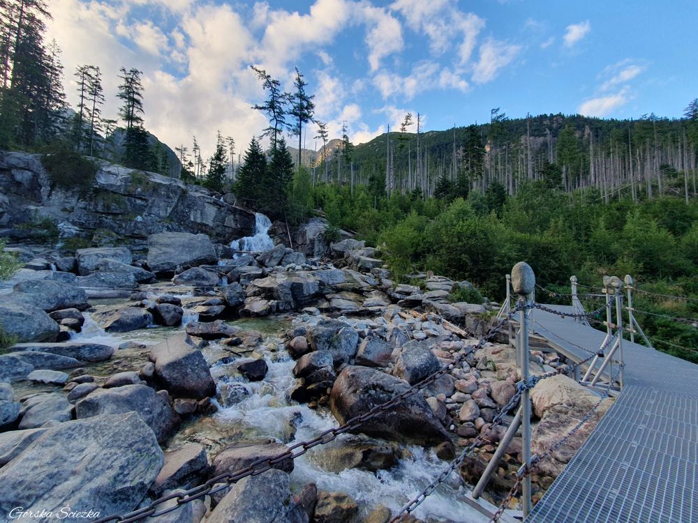 Wodospady Zimnej Wody: Kładka na Wielkim Wodospadzie