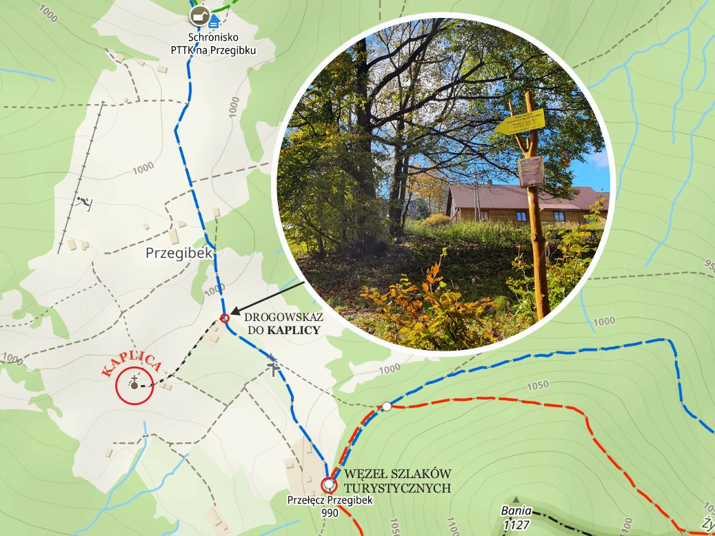 Mapa-Trasa do Kaplicy