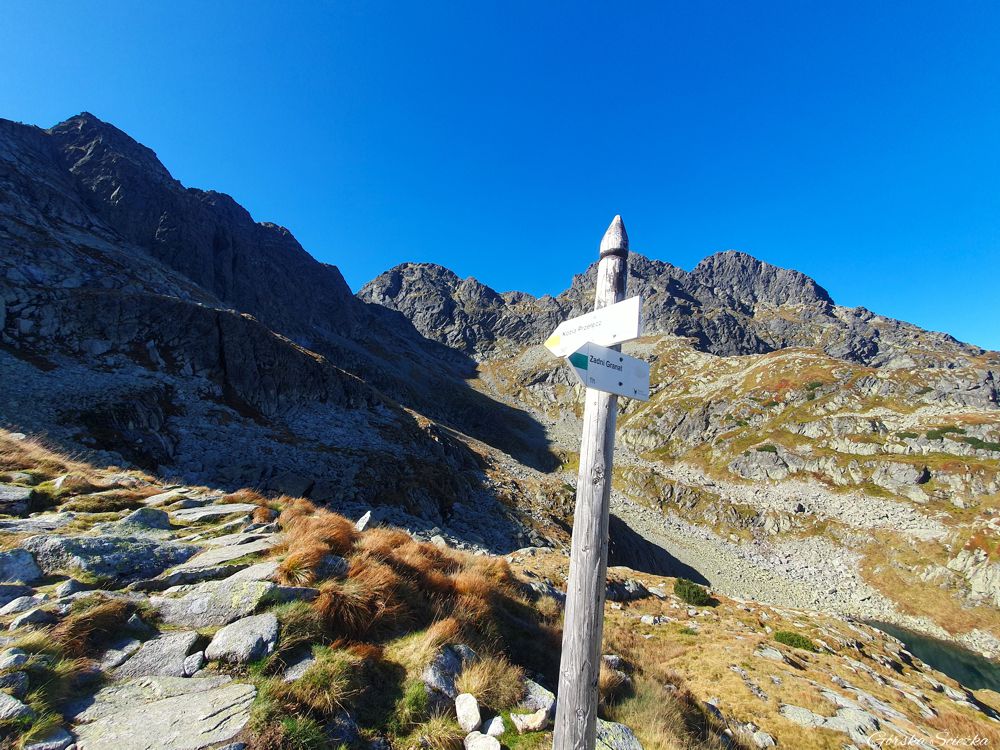 Zadni Granat: Odejście szlaku zielonego na Zadni Granat